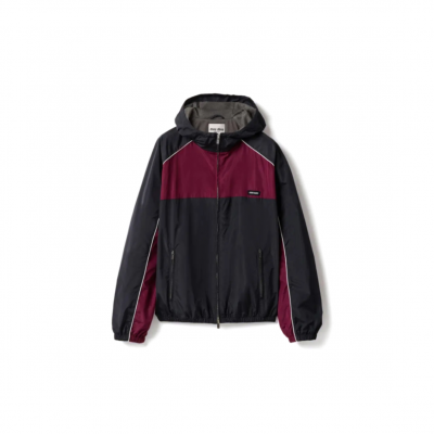 MIU MIU TECHNICAL SILK ZIPPER BLOUSON JACKET ML1220